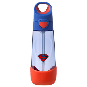 Superman by bbox butelka tritanowa ze slomka 600ml na białym tle